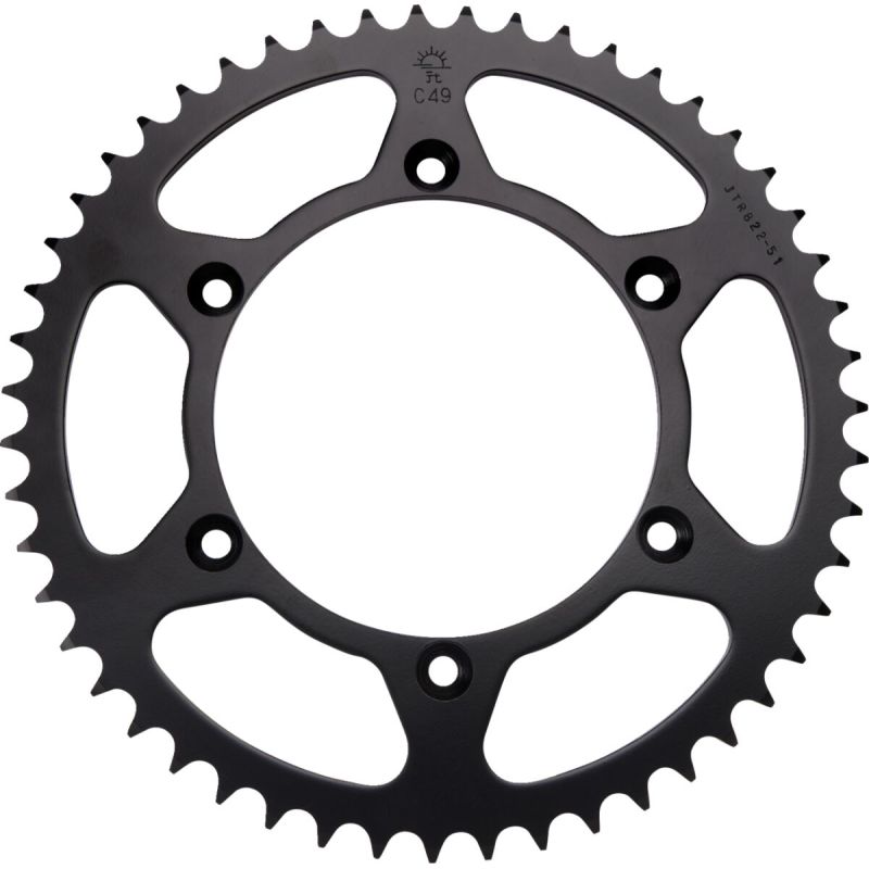 JTR822.51 REAR REPLACEMENT SPROCKET 51 TEETH 520 PITCH NATURAL C49 HIGH CARBON STEEL
