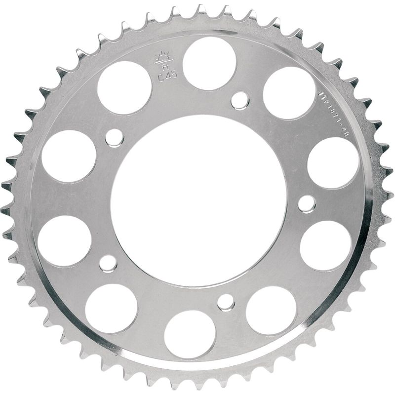 JTR1067.52 REAR REPLACEMENT SPROCKET 52 TEETH 428 PITCH NATURAL C49 HIGH CARBON STEEL