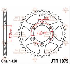 JTR1079.62 REAR REPLACEMENT SPROCKET 62 TEETH 420 PITCH NATURAL C49 HIGH CARBON STEEL