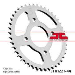 JTR1221.44 REAR REPLACEMENT SPROCKET 44 TEETH 428 PITCH NATURAL C49 HIGH CARBON STEEL
