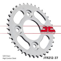JTR212.37 REAR REPLACEMENT SPROCKET 37 TEETH 420 PITCH NATURAL C49 HIGH CARBON STEEL
