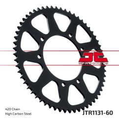 JTR1131.60 REAR REPLACEMENT SPROCKET 60 TEETH 420 PITCH BLACK C49 HIGH CARBON STEEL