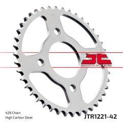 JTR1221.42 REAR REPLACEMENT SPROCKET 42 TEETH 428 PITCH NATURAL C49 HIGH CARBON STEEL