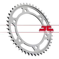 JTR1307.44 REAR REPLACEMENT SPROCKET 44 TEETH 525 PITCH NATURAL C49 HIGH CARBON STEEL