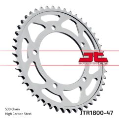 JTR1800.47 REAR REPLACEMENT SPROCKET 47 TEETH 50 PITCH NATURAL C49 HIGH CARBON STEEL