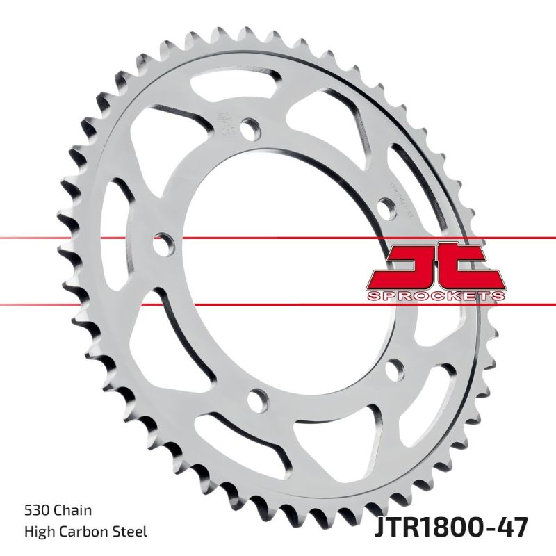 JTR1800.47 REAR REPLACEMENT SPROCKET 47 TEETH 50 PITCH NATURAL C49 HIGH CARBON STEEL