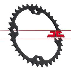 JTR1857.36 REAR REPLACEMENT SPROCKET 36 TEETH 520 PITCH BLACK C49 HIGH CARBON STEEL