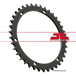 JTR853.38 REAR REPLACEMENT SPROCKET 38 TEETH 520 PITCH BLACK C49 HIGH CARBON STEEL