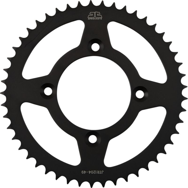 JTR1204.49 REAR REPLACEMENT SPROCKET 49 TEETH 520 PITCH BLACK C49 HIGH CARBON STEEL