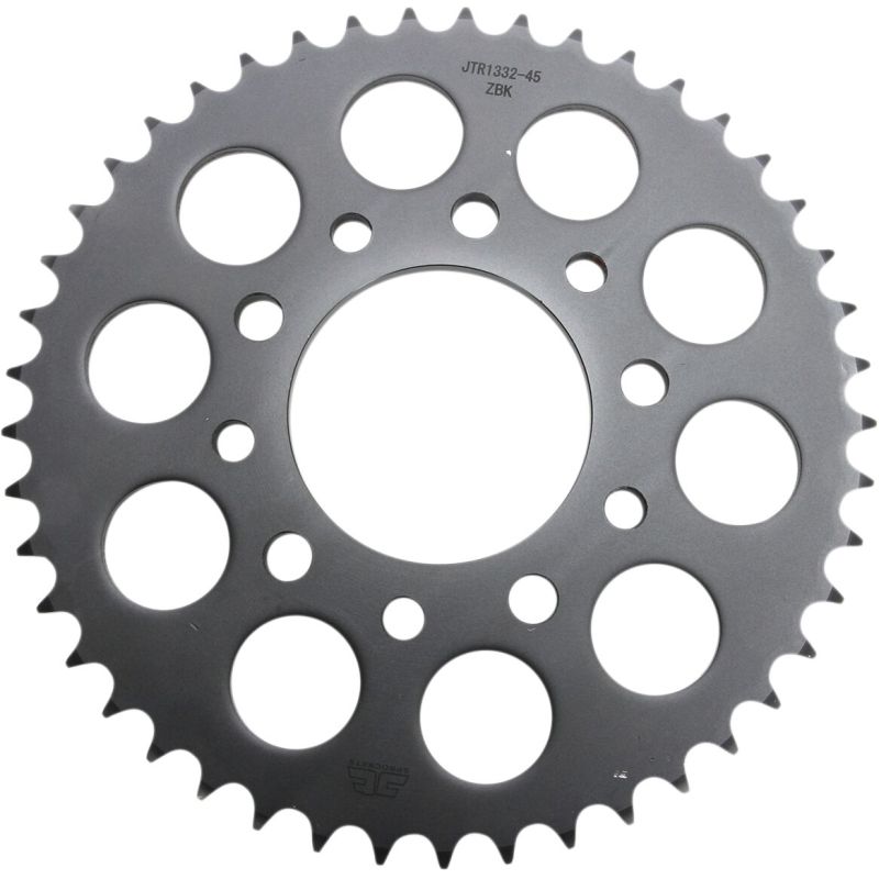 JTR1332.45ZBK REAR REPLACEMENT SPROCKET 45 TEETH 525 PITCH NATURAL C49 HIGH CARBON STEEL