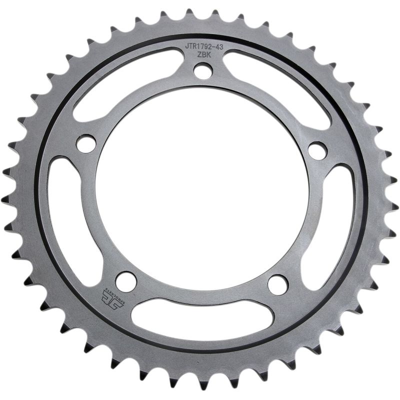 JTR1792.43ZBK REAR REPLACEMENT SPROCKET 43 TEETH 525 PITCH NATURAL C49 HIGH CARBON STEEL