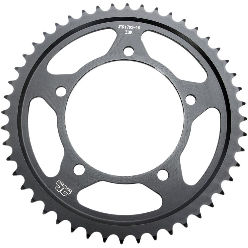 JTR1792.48ZBK REAR REPLACEMENT SPROCKET 48 TEETH 525 PITCH NATURAL C49 HIGH CARBON STEEL