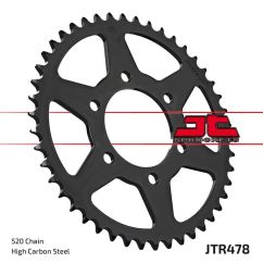 JTR478.43ZBK REAR LIGHTWEIGHT SPROCKET 43 TEETH 520 PITCH NATURAL 7075-T6 ALUMINIUM ALLOY