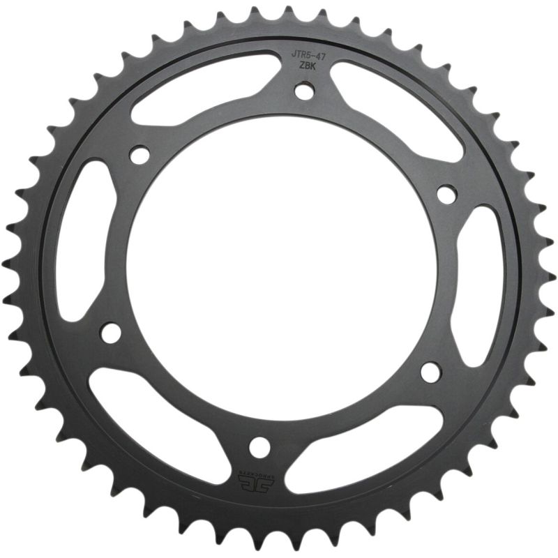 JTR5.47ZBK REAR REPLACEMENT SPROCKET 47 TEETH 520 PITCH BLACK C49 HIGH CARBON STEEL