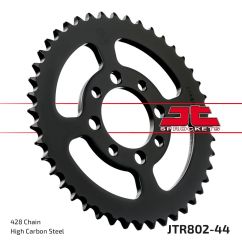 JTR802.44 REAR REPLACEMENT SPROCKET 44 TEETH 428 PITCH NATURAL C49 HIGH CARBON STEEL