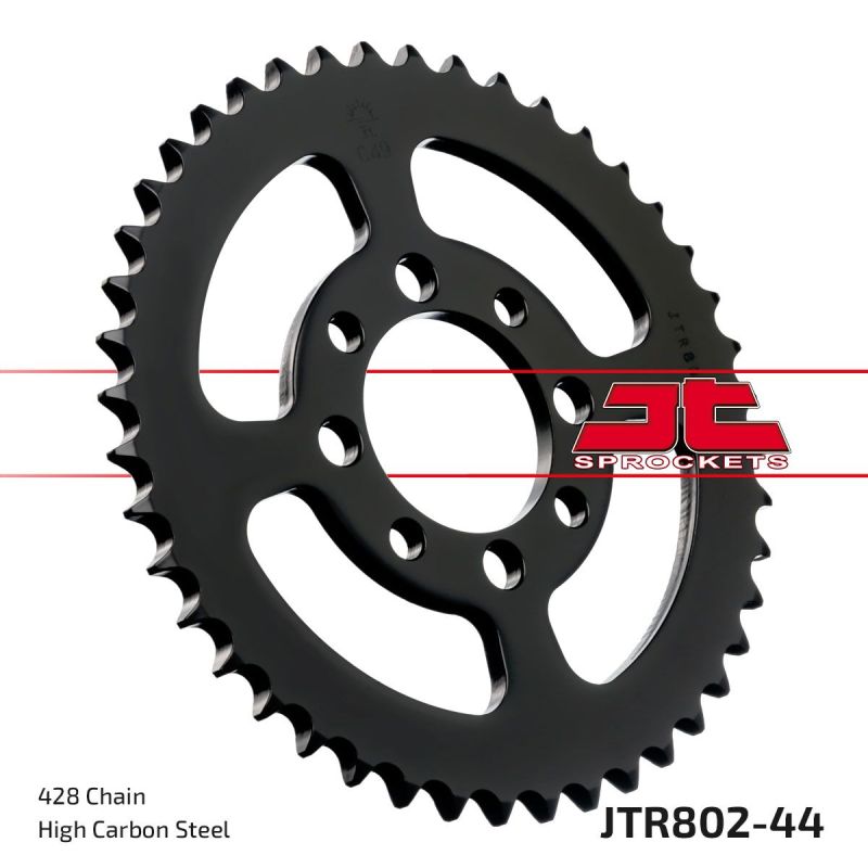 JTR802.44 REAR REPLACEMENT SPROCKET 44 TEETH 428 PITCH NATURAL C49 HIGH CARBON STEEL