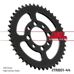 JTR801.44 REAR REPLACEMENT SPROCKET 44 TEETH 420 PITCH NATURAL C49 HIGH CARBON STEEL