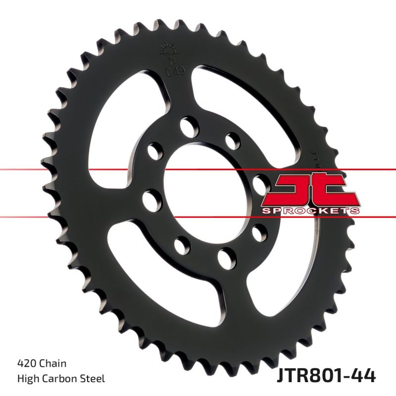 JTR801.44 REAR REPLACEMENT SPROCKET 44 TEETH 420 PITCH NATURAL C49 HIGH CARBON STEEL