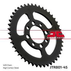 JTR801.45 REAR REPLACEMENT SPROCKET 45 TEETH 420 PITCH NATURAL C49 HIGH CARBON STEEL