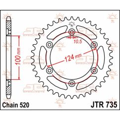 SPROCKET REAR 36T 520 - 12102480
