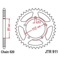 SPROCKET REAR 46T 520 - 12102836