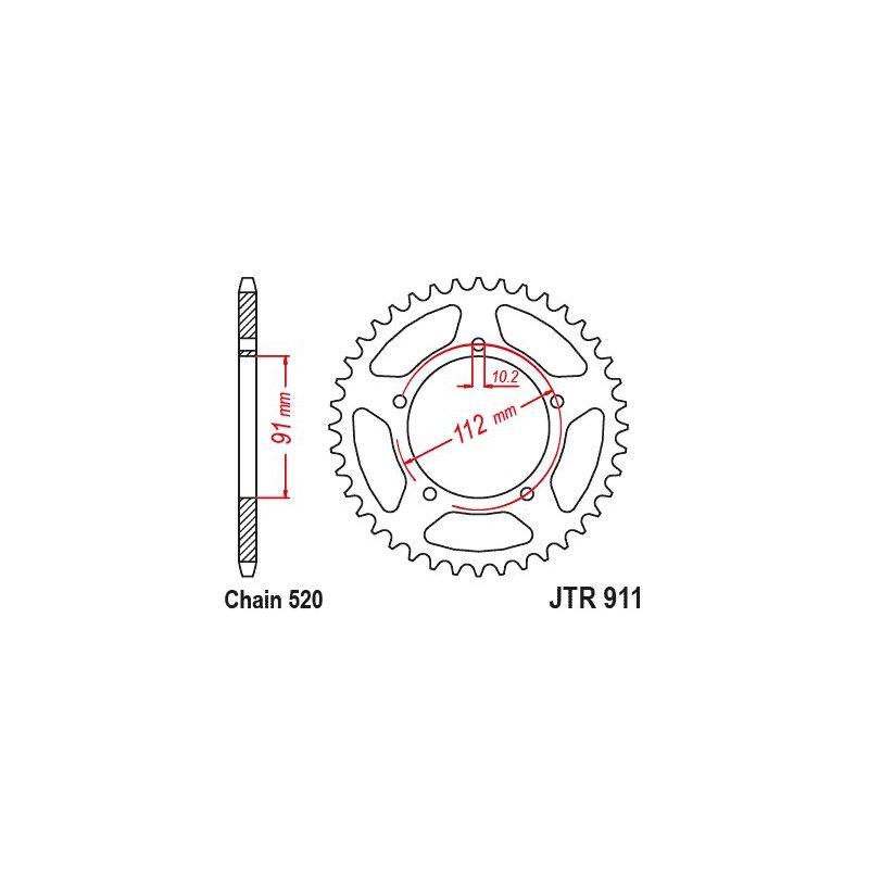 SPROCKET REAR 46T 520 - 12102836