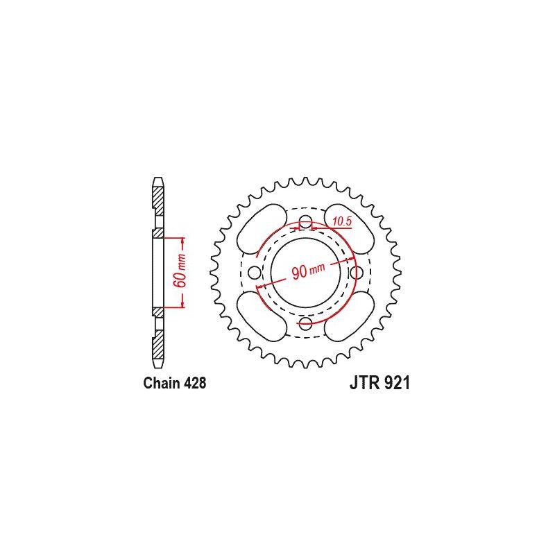 SPROCKET REAR 41T 428 - 12102837