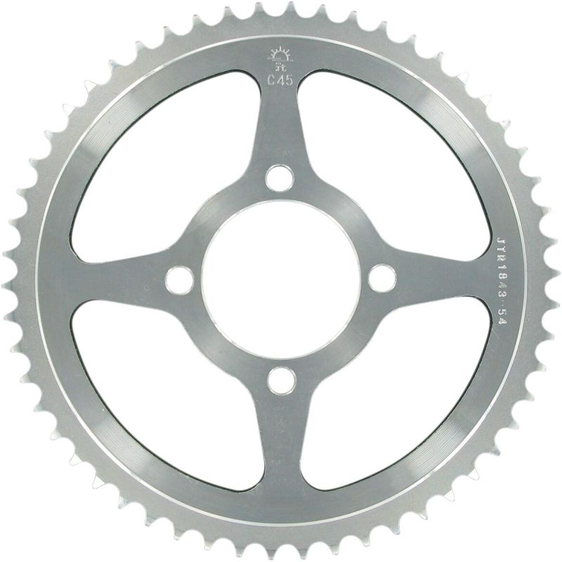 JTR1843.54 REAR REPLACEMENT SPROCKET 54 TEETH 428 PITCH NATURAL C49 HIGH CARBON STEEL