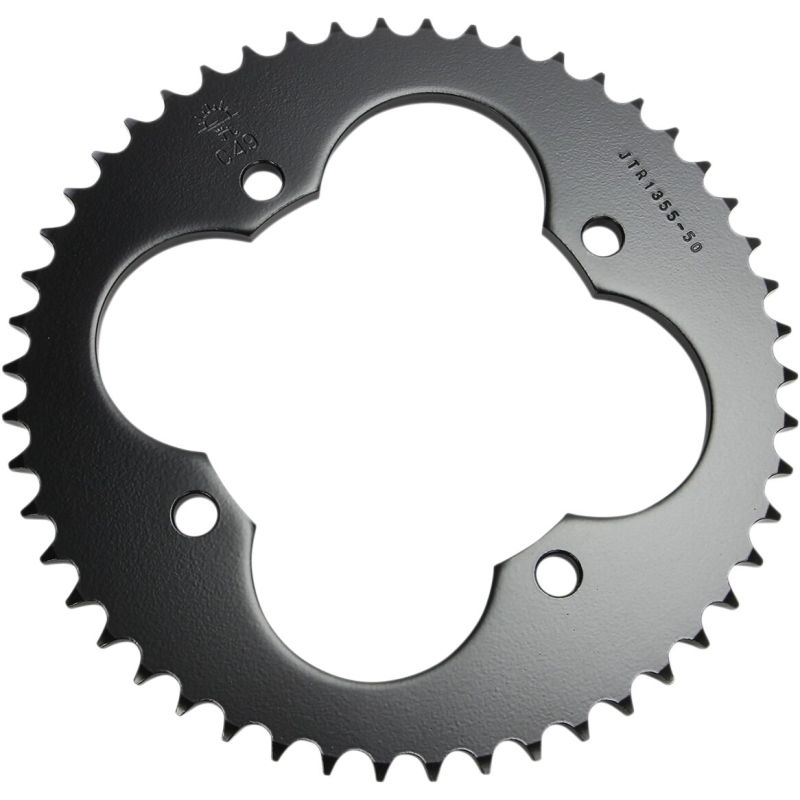 JTR1355.50 REAR REPLACEMENT SPROCKET 50 TEETH 428 PITCH NATURAL C49 HIGH CARBON STEEL