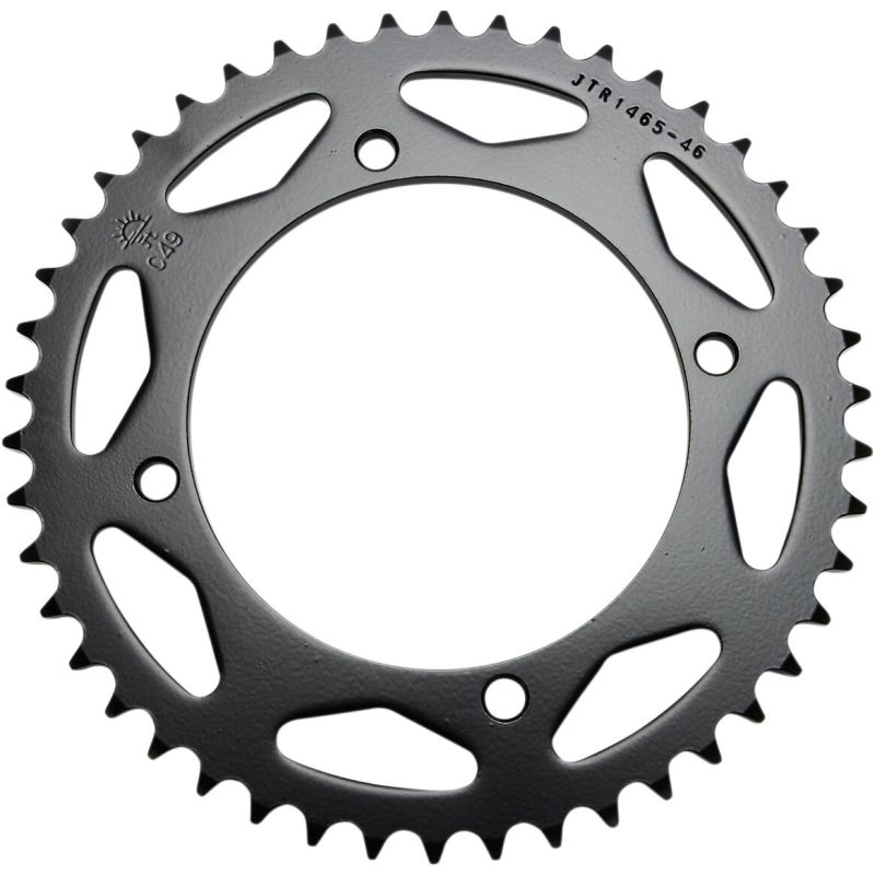 JTR1465.46 REAR REPLACEMENT SPROCKET 46 TEETH 420 PITCH NATURAL C49 HIGH CARBON STEEL
