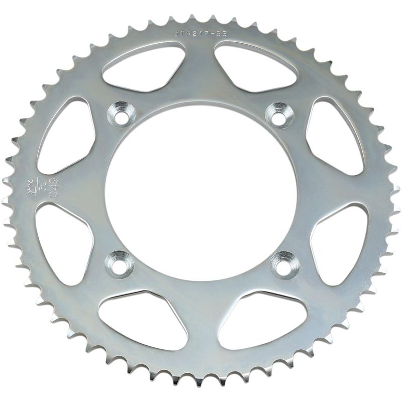 JTR217.55 REAR REPLACEMENT SPROCKET 55 TEETH 428 PITCH NATURAL C49 HIGH CARBON STEEL