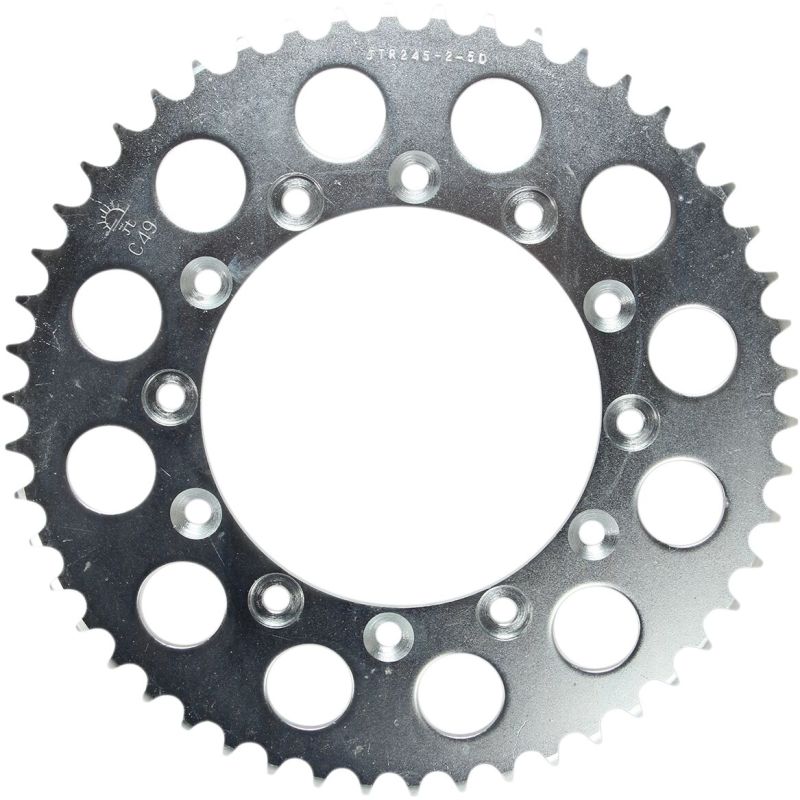 JTR245/2.50 REAR REPLACEMENT SPROCKET 50 TEETH 520 PITCH NATURAL C49 HIGH CARBON STEEL
