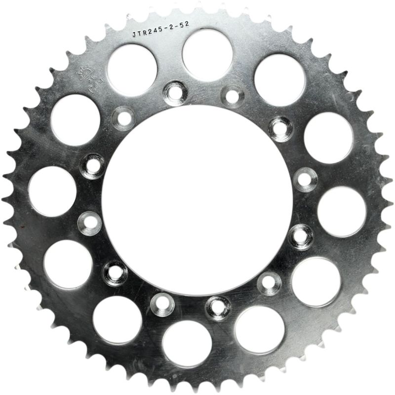 JTR245/2.52 REAR REPLACEMENT SPROCKET 52 TEETH 520 PITCH NATURAL C49 HIGH CARBON STEEL