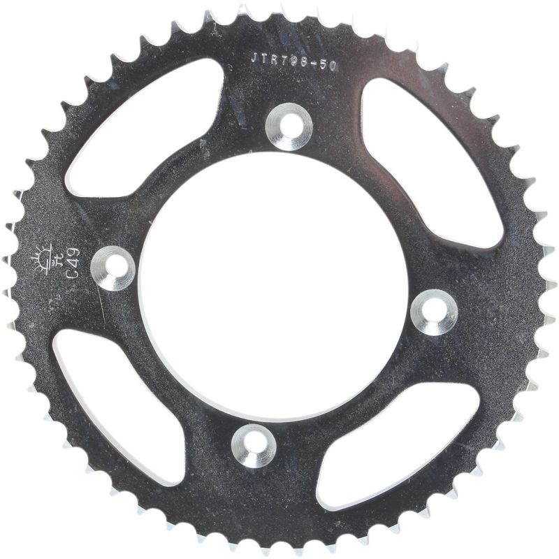 JTR798.50 REAR REPLACEMENT SPROCKET 50 TEETH 428 PITCH NATURAL C49 HIGH CARBON STEEL