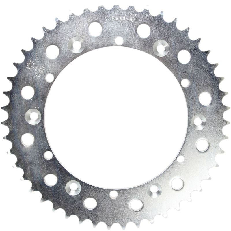 JTR853.47 REAR REPLACEMENT SPROCKET 47 TEETH 520 PITCH NATURAL STEEL