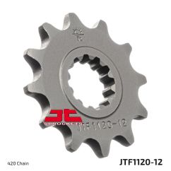 JTF1120.12 FRONT REPLACEMENT SPROCKET 12 TEETH 420 PITCH NATURAL STEEL