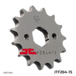 JTF264.15 FRONT REPLACEMENT SPROCKET 15 TEETH 428 PITCH NATURAL STEEL