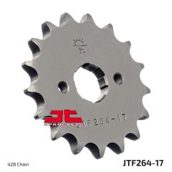 JTF264.17 FRONT REPLACEMENT SPROCKET 17 TEETH 428 PITCH NATURAL STEEL