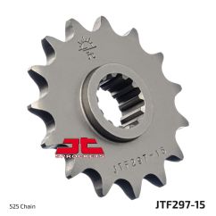 JTF297.15 FRONT REPLACEMENT SPROCKET 15 TEETH 525 PITCH NATURAL STEEL