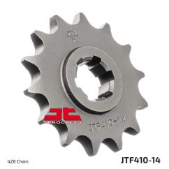 JTF410.14 FRONT REPLACEMENT SPROCKET 14 TEETH 428 PITCH NATURAL STEEL