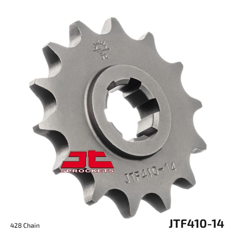 JTF410.14 FRONT REPLACEMENT SPROCKET 14 TEETH 428 PITCH NATURAL STEEL