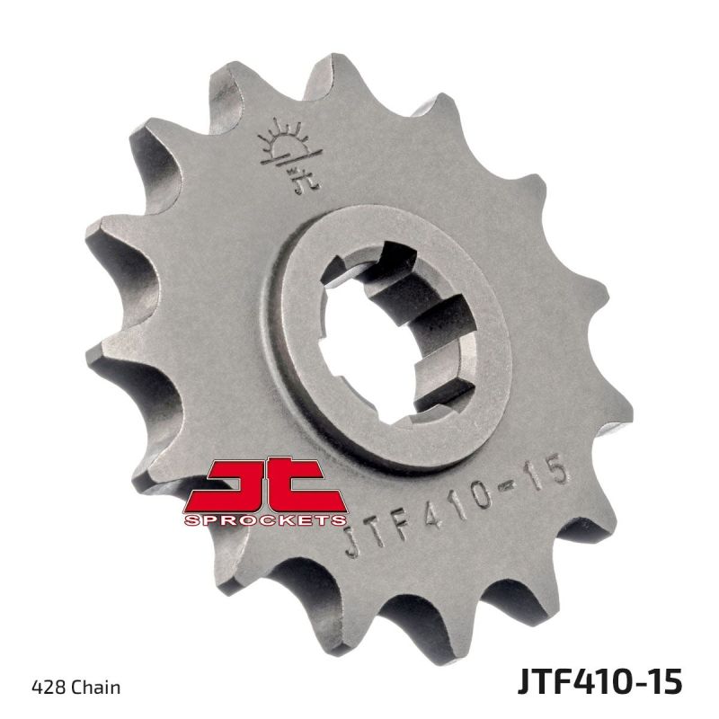 JTF410.15 FRONT REPLACEMENT SPROCKET 15 TEETH 428 PITCH NATURAL STEEL