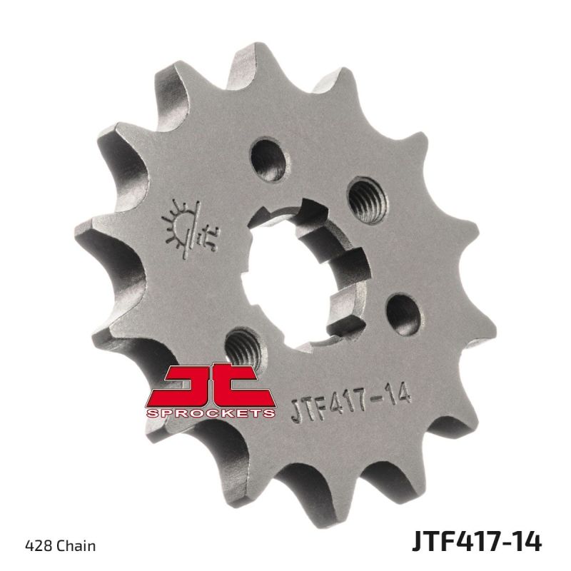 JTF417.14 FRONT REPLACEMENT SPROCKET 14 TEETH 428 PITCH NATURAL STEEL