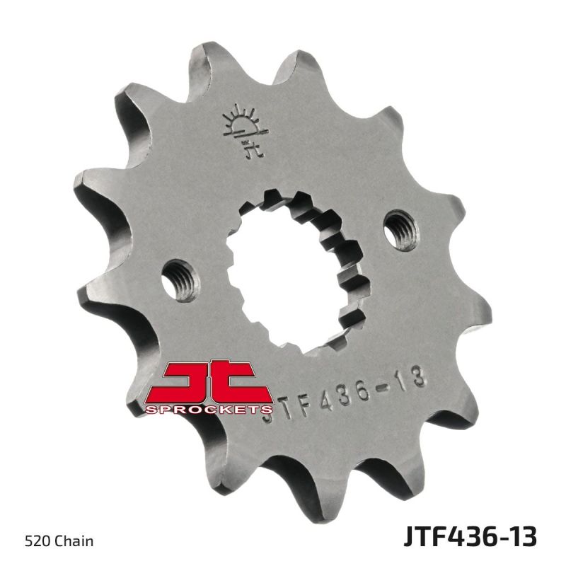 JTF436.13 FRONT REPLACEMENT SPROCKET 13 TEETH 520 PITCH NATURAL STEEL
