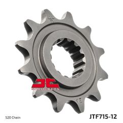 JTF715.12 FRONT REPLACEMENT SPROCKET 12 TEETH 520 PITCH NATURAL STEEL