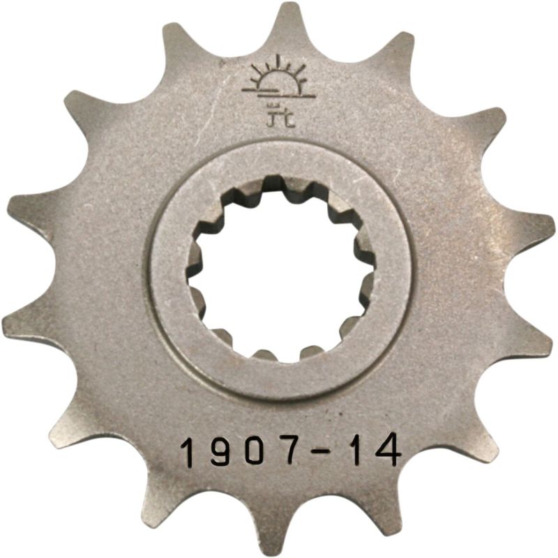 JTF1907.14 FRONT REPLACEMENT SPROCKET 14 TEETH 428 PITCH NATURAL STEEL