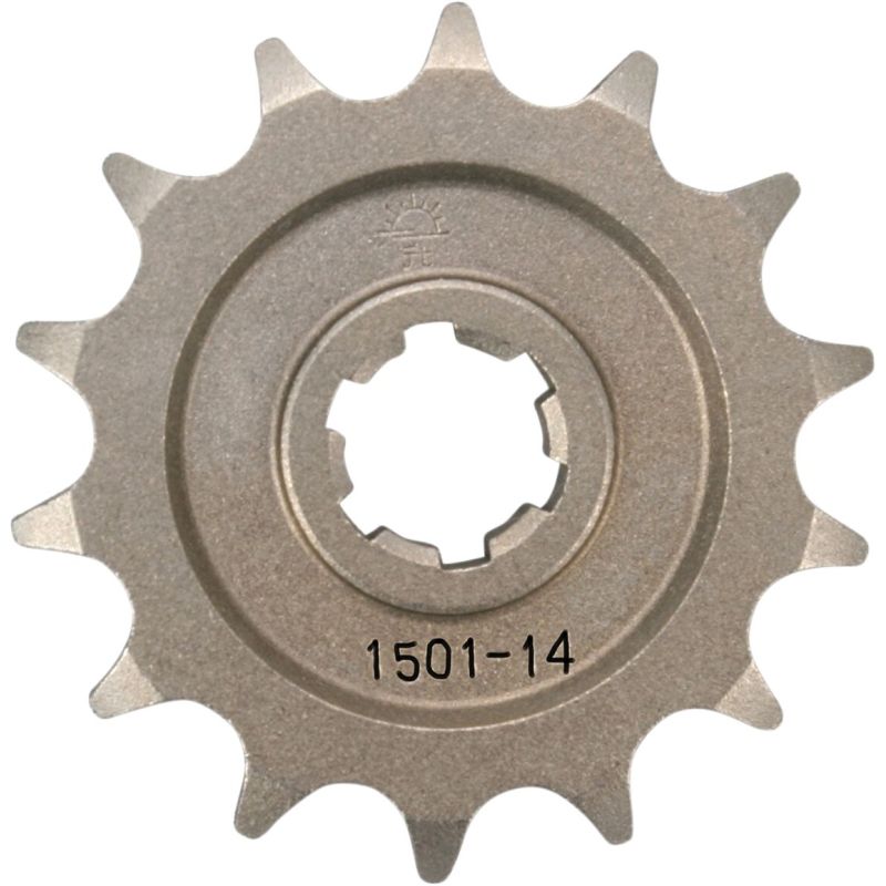 JTF1501.14 FRONT REPLACEMENT SPROCKET 14 TEETH 428 PITCH NATURAL CHROMOLY STEEL ALLOY