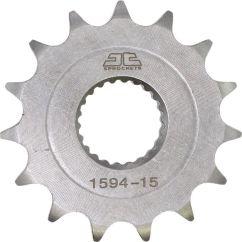 JTF1594.15 FRONT REPLACEMENT SPROCKET 15 TEETH 428 PITCH NATURAL CHROMOLY STEEL ALLOY