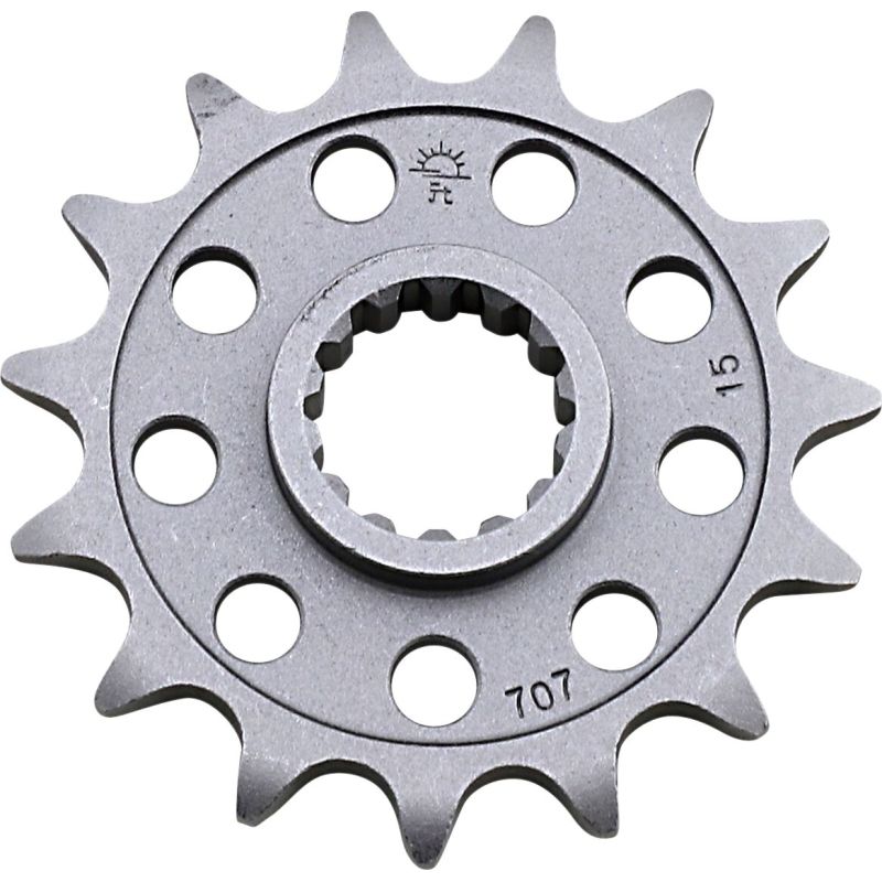 JTF707.15 FRONT REPLACEMENT SPROCKET 15 TEETH 520 PITCH NATURAL CHROMOLY STEEL ALLOY