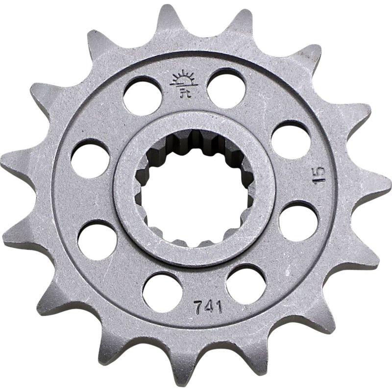 JTF741.15 FRONT REPLACEMENT SPROCKET 15 TEETH 525 PITCH NATURAL CHROMOLY STEEL
